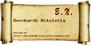 Bernhardt Nikoletta névjegykártya